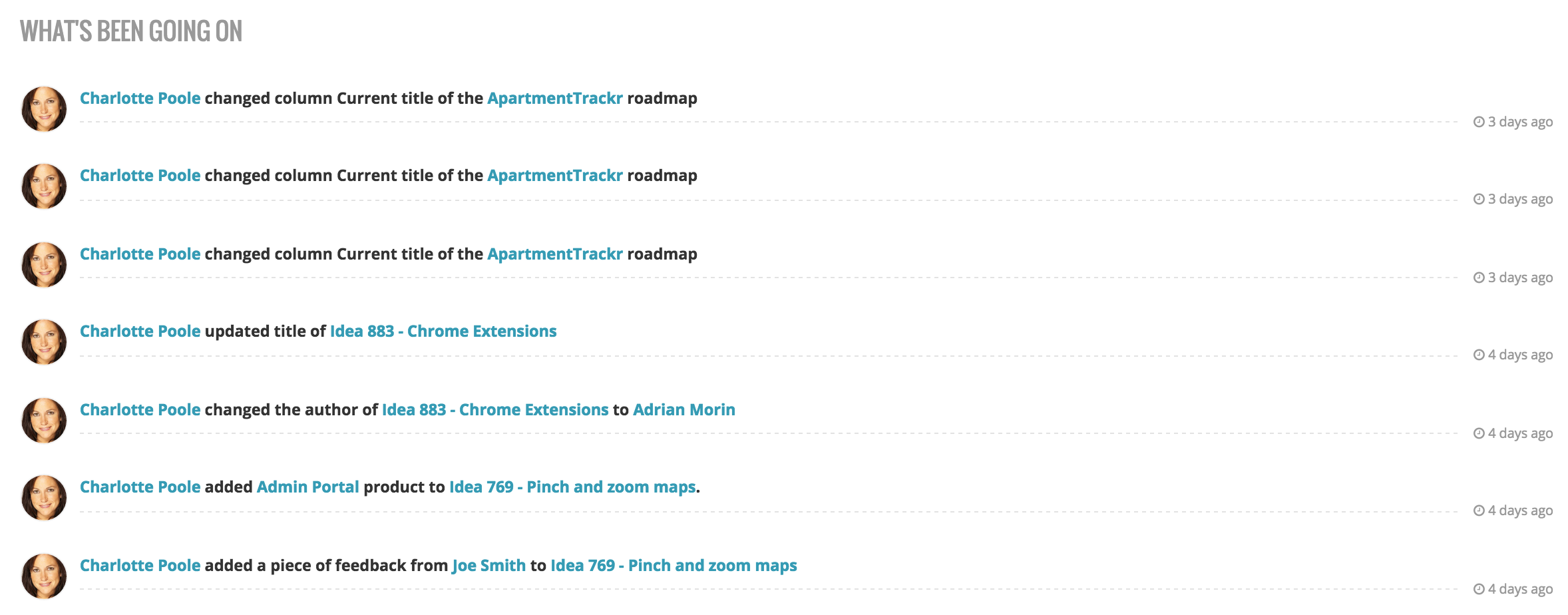 User onboarding activity feed